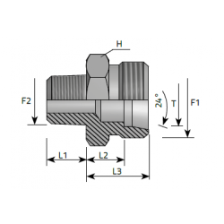 НИПЕЛ ПОМПА ДОЗАТОР  1/2-M16/1,5 24° /ORIGINAL/