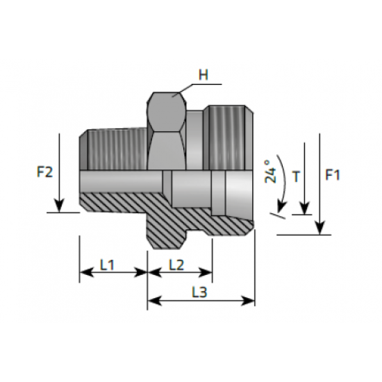 НИПЕЛ ПОМПА ДОЗАТОР  1/2-M16/1,5 24° /ORIGINAL/